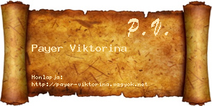 Payer Viktorina névjegykártya